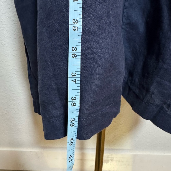 NWT J. Jill Pure Jill Garment Dyed Linen Jacket True Navy size Large Tall - Picture 10 of 11